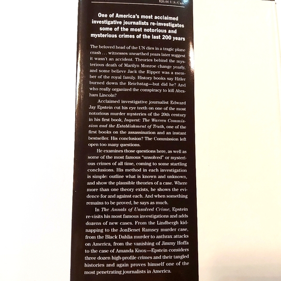 The Annals of Unsolved Crime by Edward Jay Epstein. True Crime Stories - Picture 7 of 10